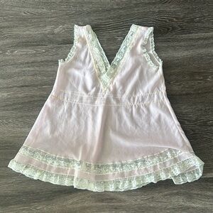 Christian Dior Lace Pink Babydoll Top